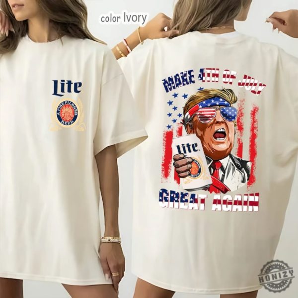 Make 4Th Of July Great Again Miller Lite Shirt honizy 6