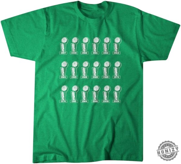 Boston Championships Official Goat Gear Boston Basketball 2024 Champs Trophies Shirt honizy 1