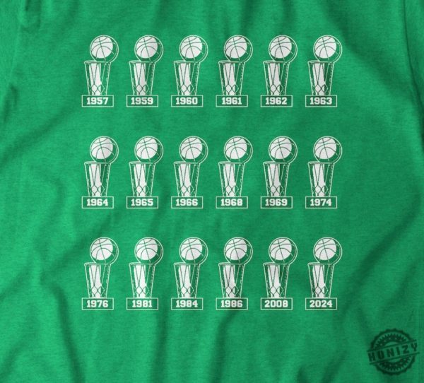 Boston Championships Official Goat Gear Boston Basketball 2024 Champs Trophies Shirt honizy 2