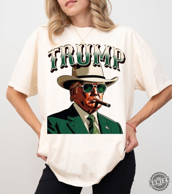 Cowboy Western Make America Great Donald Daddy Trump 2024 Shirt honizy 1