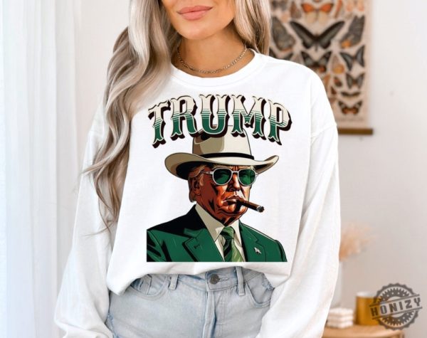 Cowboy Western Make America Great Donald Daddy Trump 2024 Shirt honizy 2