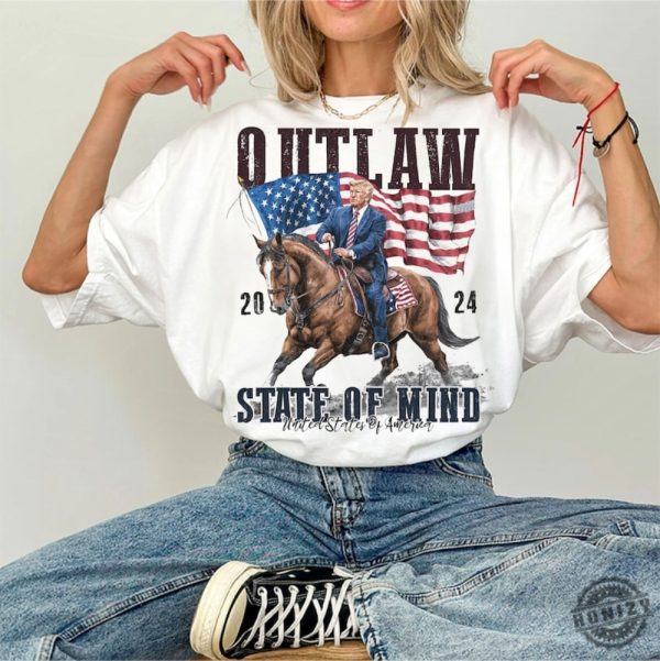 Outlaw State Of Mind President Design Western Donald Daddy Shirt honizy 1
