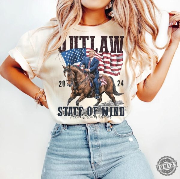 Outlaw State Of Mind President Design Western Donald Daddy Shirt honizy 3