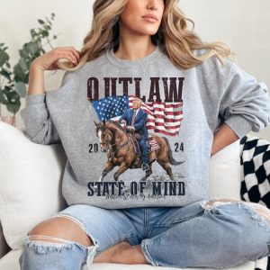 Outlaw State Of Mind President Design Western Donald Daddy Shirt honizy 4