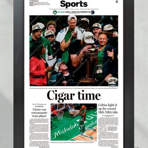 2024 Boston Celtics Championship Glory Cigar Time Poster Canvas honizy 2