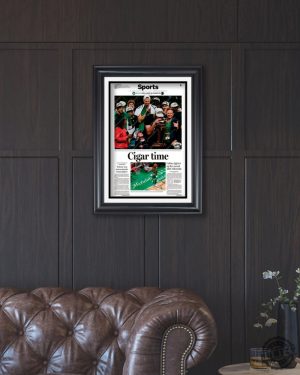 2024 Boston Celtics Championship Glory Cigar Time Poster Canvas honizy 4