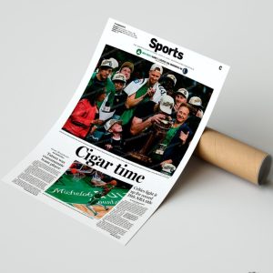 2024 Boston Celtics Championship Glory Cigar Time Poster Canvas honizy 5