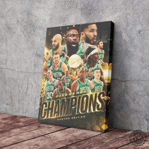 Boston Celtics 2024 Nba Championship Canvas Wall Art Home Decor Framed Poster Print honizy 2