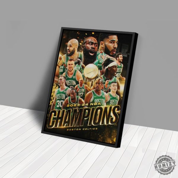 Boston Celtics 2024 Nba Championship Canvas Wall Art Home Decor Framed Poster Print honizy 3