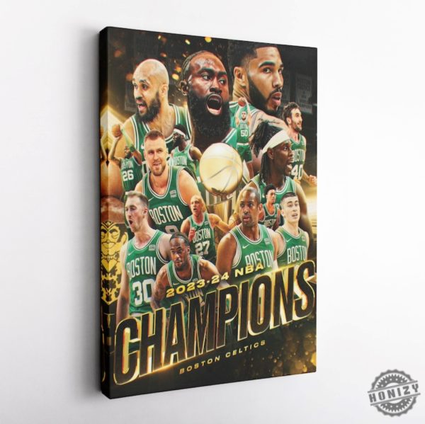 Boston Celtics 2024 Nba Championship Canvas Wall Art Home Decor Framed Poster Print honizy 4