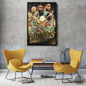 Boston Celtics 2024 Nba Championship Canvas Wall Art Home Decor Framed Poster Print honizy 6