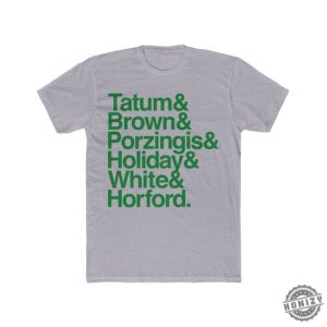 Boston Celtics Player Names Jayson Tatum Jaylen Brown Porzingis Parade Shirt honizy 3