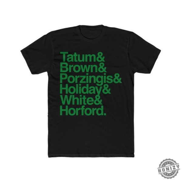 Boston Celtics Player Names Jayson Tatum Jaylen Brown Porzingis Parade Shirt honizy 4