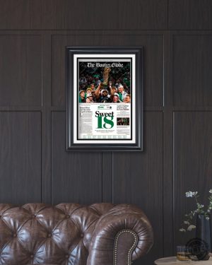 2024 Boston Celtics Sweet 18 Nba Champions Framed Poster Canvas honizy 4