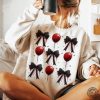 Coquette Bow Halloween Horror Movies Spooky Season Shirt honizy 2