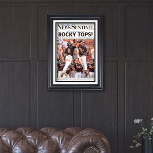 2024 Tennessee Volunteers Cws Champions Rocky Tops Framed Commemorative Poster honizy 4