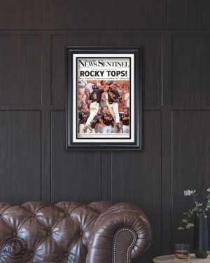 2024 Tennessee Volunteers Cws Champions Rocky Tops Framed Commemorative Poster honizy 4