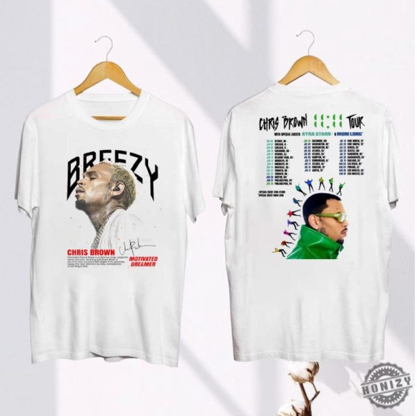 Chris Brown Breezy Shirt Graphic Chris Brown 1111 Tour 2024 Chris Brown Fan Gift honizy 1