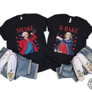 Shake And Bake Matching Shirt Couples Matching Shirt Funny Couples Tshirt American History Themed Patriotic Couples Outfit honizy 2