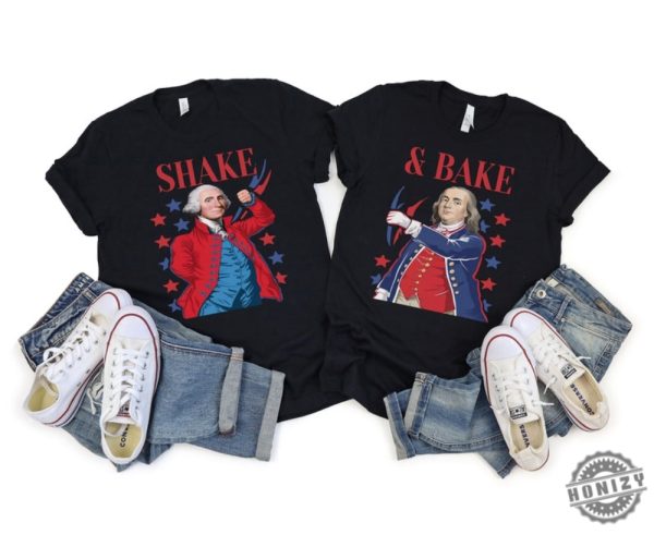 Shake And Bake Matching Shirt Couples Matching Shirt Funny Couples Tshirt American History Themed Patriotic Couples Outfit honizy 2