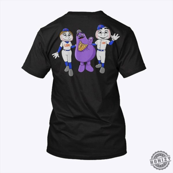 Lgm New York Mets And Friends Grimace Monster Shirt honizy 3