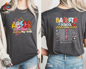 Custom Teacher Shirt Personalized Teacher Gift Teacher Appreciation Tshirt First Day Of School Sweatshirt Back To School Tour Shirt honizy 5