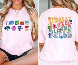 Its Okay To Feel All The Feels Shirt Teacher Bcba Sweatshirt Para Inclusion Tshirt Speech Therapy Hoodie Disney Inside Out Movie Shirt honizy 3