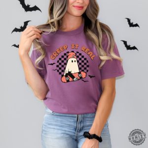 Creep It Real Vintage Ghost Halloween Retro Fall Shirt honizy 8