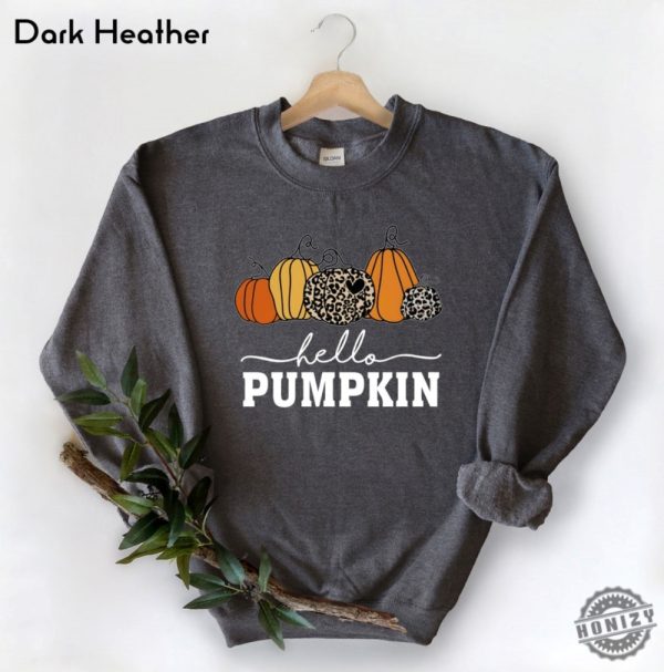 Hello Pumpkin Cute Thanksgiving Gift Halloween Sweatshirts For Women Fall Tshirt Autumn Shirt honizy 4