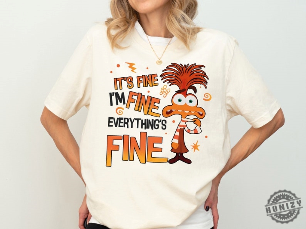 Disney Anxiety Inside Out 2 Shirt Emotions Sweatshirt Everything Is Fine Anxiety Inside Out Tshirt Disney Feelings Hoodie Mental Health Shirt honizy 1