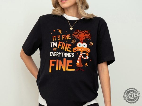 Disney Anxiety Inside Out 2 Shirt Emotions Sweatshirt Everything Is Fine Anxiety Inside Out Tshirt Disney Feelings Hoodie Mental Health Shirt honizy 4