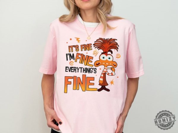 Disney Anxiety Inside Out 2 Shirt Emotions Sweatshirt Everything Is Fine Anxiety Inside Out Tshirt Disney Feelings Hoodie Mental Health Shirt honizy 5