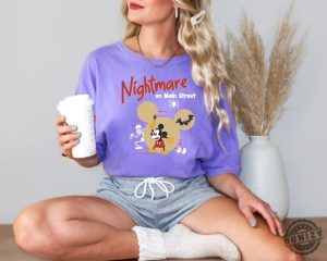 Disney Halloween Shirt Nightmare On Main Street Mickey Shirt Vintage Disney Halloween Mickey Not So Scary Shirt honizy 3