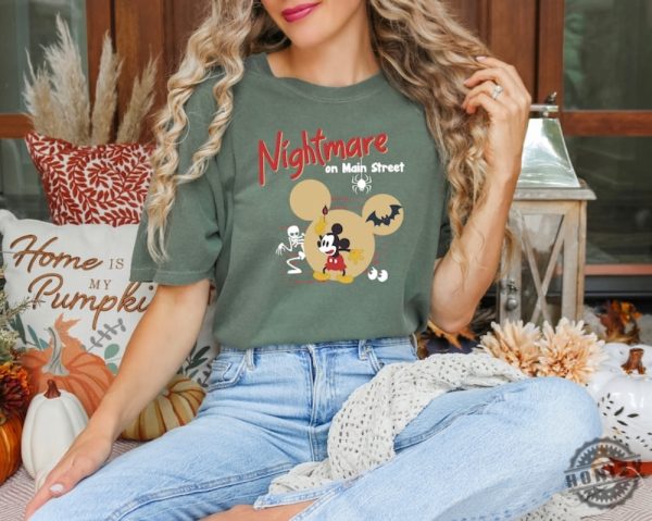 Disney Halloween Shirt Nightmare On Main Street Mickey Shirt Vintage Disney Halloween Mickey Not So Scary Shirt honizy 5