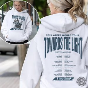 Ateez Towards The Light Will To Power World Tour Tshirt Ateez World Tour 2024 Sweatshirt Ateez Work Hoodie Ateez Golden Hour Shirt For Antiny honizy 2