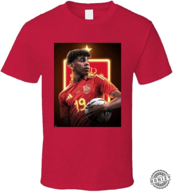 Yamal Spain Star Player Soccer Goat Football Europa Unisex Shirt honizy 1