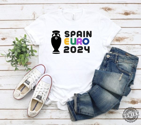 Spain Euro 2024 Shirt Football Boyfriend Tshirt Fathers Day Gift Tournament 2024 Hoodie Spain Sweatshirt Sports Shirt honizy 1