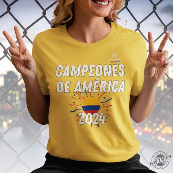 Colombia Campeon Tshirt South American Championship Hoodie Colombian Sweatshirt Copa America Usa 2024 Shirt honizy 1