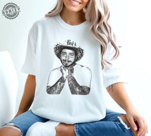 Cowboy Post Country Shirt Post Malone Western Graphic Tshirt Concert Festival Hoodie Had Some Help Sweatshirt Posty Shirt honizy 5