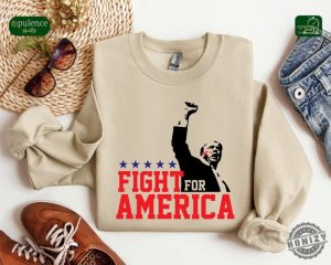 Trump Fight For America Shirt Trump Assassination Attempt Tshirt Trump Shooting Hoodie Donald Trump Rally Shooting Sweatshirt Trump Shirt honizy 5