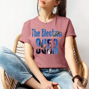 The Election Over Shirt Trump Pumped His Fist Tshirt Trump Shooting Sweatshirt Trump Rally Trump Fight Hoodie Trump Assassination Trump Shooter Trump 2024 Shirt honizy 4