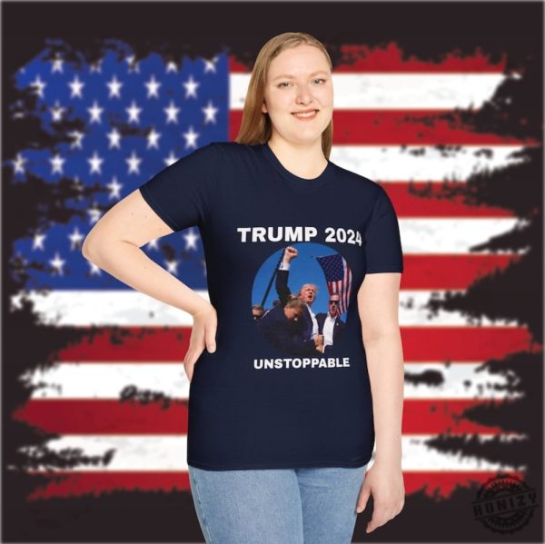 Trump 2024 Unstoppable Shirt Cant Stop Trump Sweatshirt Bloody Trump Hoodie President Donald Trump Tshirt honizy 7