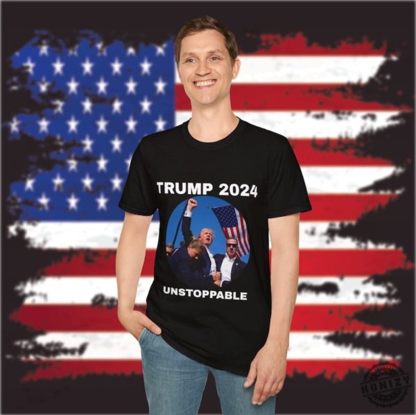 Trump 2024 Unstoppable Shirt Cant Stop Trump Sweatshirt Bloody Trump Hoodie President Donald Trump Tshirt honizy 8