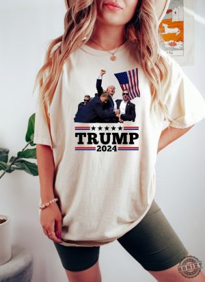 Trump 2024 Shirt Donald Trump Assassination Tshirt Trump Supporter Hoodie Republicans Trump Lovers Sweatshirt I Stand With Trump Shirt honizy 2