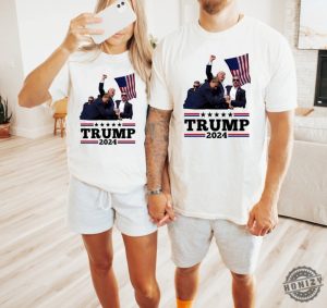 Trump 2024 Shirt Donald Trump Assassination Tshirt Trump Supporter Hoodie Republicans Trump Lovers Sweatshirt I Stand With Trump Shirt honizy 3