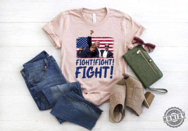 Trump Fight Fight Fight Tshirt Failed Assassination Trump Hoodie Trump Shooting Sweatshirt Trump Supports 2024 Shirt honizy 7