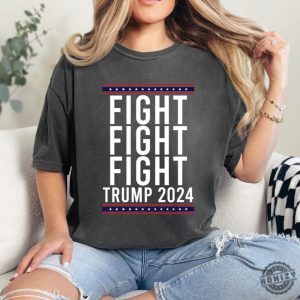 Trump Fight Fight Fight Shirt Trump 2024 Tshirt Trump Shot Fight Sweatshirt God Bless Trump Hoodie President Donald Trump Shirt honizy 2