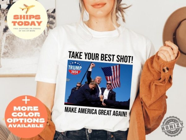 Trump Shot Shirt Donald Trump Tshirt Make America Great Again Sweatshirt Trump Mug Shot Republican Tee Voting For The Felon Hoodie Trump 2024 Shirt honizy 2