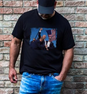 Iconic Trump Stand Up Tshirt Distressed Iconic Trump Image And Took A Bullet For America Sweatshirt Fight For Freedom Hoodie Trump Pennsylvania Shirt honizy 2