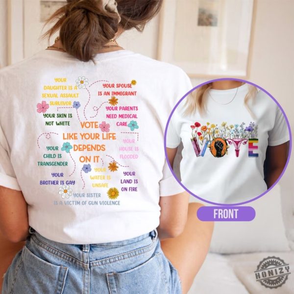 Retro Floral Vote Shirt Vote Like Ruth Sent You Tshirt Pro Choice Sweatshirt Banned Books Reproductive Rights Hoodie Political Activism Shirt honizy 1